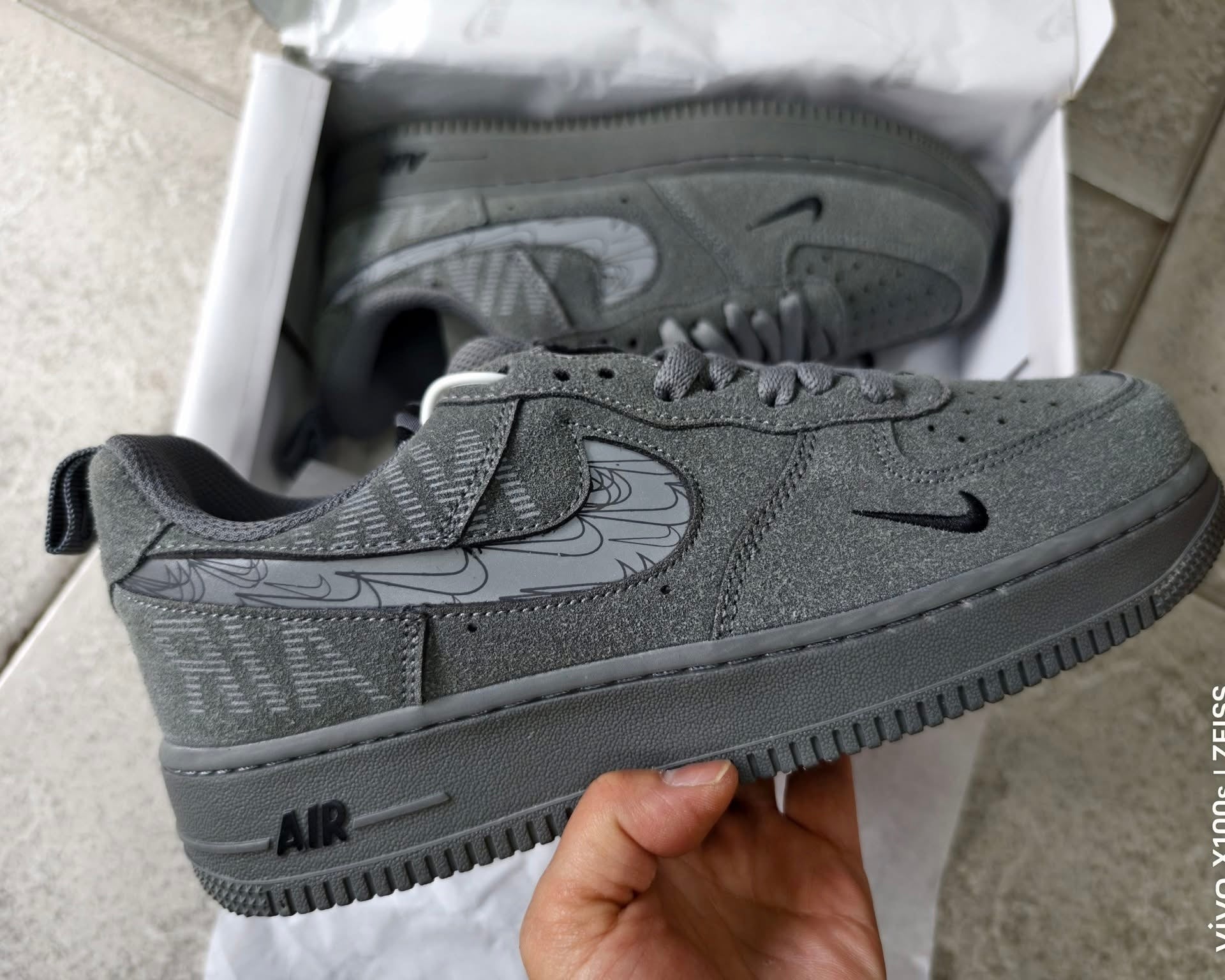 Nike Air Force 1 Szürke Fekete